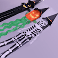 Pikkukuva 4 / 5: Halloween-kallotuulilippu, Halloween-koristevalot kalloluuranko-lyhdyt