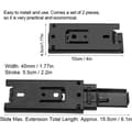 2 stk. Møbelskinner Mini Korte Skuffeskinner Fuld Udtræk Køkkenskab Hardware 4 Tommer