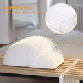 Miniatyrbillede 4 af 5: Træfoldbar LED Boglampe, Sort Valnød LED Bordlampe, Natlys USB Genopladelig Boglampe Stemningslys (9122.5cm)
