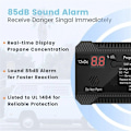 Miniatyrbillede 4 af 5: 12V Propangasdetektor Naturlig Gassensor Lækagealarm 85DB Sirene til Bil Campingvogn Hjem Digital Propantester (Sort)