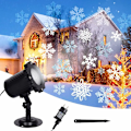 Miniatyrbild 1 av 5: Snöflingeprojektor, Jul-LED-projektorlampa, Snöfallsprojektionslampa, Utomhus- och inomhusjulprojektorlampor för trädgård, bröllop, fest