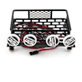 Miniatyrbilde 4 av 5: Metallbagasjebærer 115 x 107 mm med spotlights for CC01 CR01 D90 Axial SCX10 1/10 RC Crawler Car