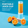 Miniatyrbild 2 av 5: Bärbar Juice Blender Usb Saftkopp Multifunktionell Fruktblender Sex-Blads Blender Smoothies - Blå