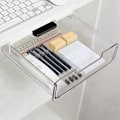 Miniatyrbilde 2 av 5: Under Desk Skuff i Klar Plast - Skyvbar Under Desk Oppbevaringsskuff Skrivebordsskuff Skuff Under Skrivebord Tilbehør Til Skrivebordsskuff