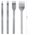 Miniatyrbillede 2 af 5: 4 stk. 3mm Læderværktøjsæt, Hulstans DIY Læderhåndværk Klo Punch Hul Syning Diamant Snøring 1+2+4+6 Tands Snøring Perforer Syværktøjer