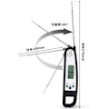 Miniatyrbilde 4 av 5: Kjøkkenverktøy Kjøttgrill Instant Read Digital Elektronisk Mattermometer for Utekoking BBQ Grill Brettbart Termometer Svart