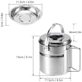 Miniatyrbilde 3 av 5: 1,2L bærbar rustfritt stål utendørs kjeler koke hengende gryte varm suppe kaffebord for fjellklatring