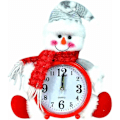 Miniatyrbild 1 av 5: Liten julväckarklocka batteridriven tomte snögubbe dekorativ skrivbordsklocka för hylla sovrum köksbänk semestergåva strumpläpp