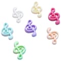 Harpiks Kawaii Musiknote Fladback Pynt Scrapbooking Material Mini Figur Tilbehør Telefon Etui DIY