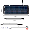 Miniatyrbilde 5 av 5: 12V 30W Bærbar Solcellepanel Bil Båt Strøm Solcellepanel Batterilader Vedlikeholdslader for Bil Traktor Båt RV