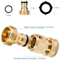 Miniatyrbillede 3 af 5: Have Connector til haveslange: Slangekoblinger frigiver slangekobling, 3/4 tommer han-slangekoblinger 2 sæt