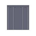 Miniatyrbillede 3 af 5: 69\" Bærbar Tøjskab Ikke-vævet stof Dobbeltstang Garderobe Opbevaringsarrangør Grå - Modular RWDressing