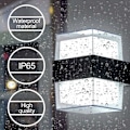 Pikkukuva 4 / 5: 1 kpl 12W LED-ulkoseinävalaisin, viileän valkoinen lamppu seinävalaisin, vedenpitävä IP65, sopii puutarhoihin, terasseille ja ulkoseinille 10 x 10 x 13,5 cm -