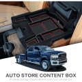 Miniatyrbillede 2 af 5: Bilcenterkonsol Organizer Opbevaringsboks Indvendig Armlænslagerboks til Dodge RAM 1500 2500 3500 2019-2021 Sort og Rød