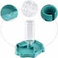 Miniatyrbillede 2 af 5: Krybdyr Vanddispenser, 2 i 1 Anti-Overflow Foderdispenser Skål, Plastskål til Skildpadde Gecko - Blå