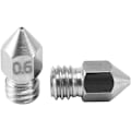 Miniatyrbillede 2 af 5: 28 stk. MK8 dyse 0,2 mm 0,3 mm 0,4 mm 0,5 mm 0,6 mm 0,8 mm 1 mm rustfrit stål M6 gevind til 1,75 mm filament 3D-printer ekstruder printhoved