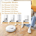 Miniatyrbilde 5 av 5: Reservedeler for L10S Ultra/L10 Ultra/L10S Pro, X10 Plus: Hovedsidebørste, HEPA-filtre, Moppputer