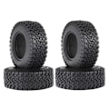 Pikkukuva 2 / 5: 4 kpl 76 mm 1,55 metalli Beadlock vanteet renkaat sarja 1/10 RC Crawler auto Axial Jr D90, punainen musta reuna