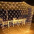 Miniatyrbilde 4 av 5: Nettlys, 3x2M 160 LED Elektriske Nettlys, 8 Moduser, Timer og Minne, Varmt Hvit Dekorative Lys for Innendørs og Utendørs Fest
