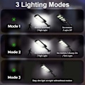 Miniatyrbillede 4 af 5: Udendørs Solcellelamper, 2 Pak 213 LED Udendørs Sikkerhedslamper med Bevægelsessensor Vandafvisende 180° Justerbare Solcellelamper til Ydre Vægge, Have, S