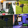 Miniatyrbilde 4 av 5: Solcelle-lysstreng for utendørs, 30 LED 6,5m Vanntette Lys Dekorasjon Snøfnugg Juledekorasjon for Soverom Hage Patio (Farge)