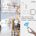 Pikkukuva 5 / 5: 2 Pakkaa WiFi Älyvalokytkintä DIY Katkaisija Moduuli Smart Life/Tuya Sovellus Kaukosäädin Yhteensopiva Alexan Echo -Koti