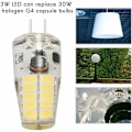 Miniatyrbillede 2 af 5: 10 stk. G4 LED-pære AC/DC12V-24V 3W LED G4-lys 20LED 360 strålevinkel lys 2835SMD erstatter 30W halogenlampe, kølig hvid