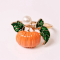 Miniatyrbillede 2 af 5: 12 stk. Halloween Thanksgiving græskar servietring mønster soveværelse sæt bord serviet knap høst tema servietring