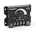 Miniatyrbillede 1 af 5: LED blød og hård lysbjælke lysdæmper lysstyrke justering knap switch 12V/24V30A