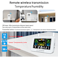 Miniatyrbild 5 av 5: Trådlös väderstation Wifi Inomhus och Utomhus APP-kontroll Termometer och Hygrometer Väderprognos Väckarklocka Snooze Månefas Atmosfärisk P