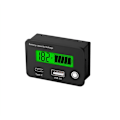 Miniatyrbilde 1 av 5: DC8-30V Batterikapasitetsindikator Blysyre Litiumbatterier Tester Nivå USB 3.0 Digital Voltmeter Voltmeter Grønn