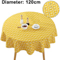 Miniatyrbild 1 av 5: Duk - Linneduk Anti-Rynk Broderad Jute Landsbygård Matbordsskydd Bohemisk Köksbord Duk för Runt Bord Diameter 12