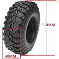 Miniatyrbilde 5 av 5: 4 stk SCX10 AX10 oppblåsbare 114 mm 1,9 tommers pneumatiske dekk Beadlock hjul for 1/10 RC Crawler Truck Wraith SCX10, hvit