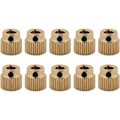 Miniatyrbild 1 av 5: Mässing Extruderhjul 26/40 Tänder 10st Mässing Extruderhjul för CR-10.CR-10S, Ender 3, Ender 3 Pro, MK7 MK8 Extruder (26 Tänder)