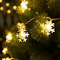 Pikkukuva 4 / 5: Joulukuusen lumihiutalevalot, 6 metriä 40 LED-lumihiutalevaloa, paristokäyttöiset, joulukoristeet, puutarha, makuuhuone, juhlat, lämmin valkoinen