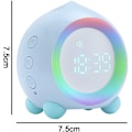 Miniatyrbillede 5 af 5: Digital vækkeur til piger & drenge, USB vækkeur til soveværelset med solnedgangssimulator, lydfølsomt vækkeur med natlampe LED, lydløs