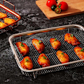 Miniatyrbild 4 av 5: Luftfritöskorg för ugn, grillkorg i rostfritt stål, non-stick-korg, luftfritösbricka grillrostningskorg