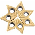 Miniatyrbild 5 av 5: Vändskär i hårdmetall, DCMT51.51 (DCMT070204), flerlagerbelagda, för CNC-svarvning med DCMT-insats