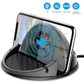 Miniatyrbillede 1 af 5: Trådløs Billader, Induktions Billader Holder til Telefon, 10W Hurtigopladning USBQC2.0/QC3.0 Indgang