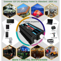 Pikkukuva 5 / 5: 300w invertteri 12v - 220v/110v LED-auton virtalähdemuunninlaturiadapteri kaksois-USB-muuntaja 12V-220V