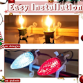 Miniatyrbild 2 av 5: 100-pack All-in-One julgransklipp, universella hängrännor och takkrokar för att hänga C7, C9 och lampor