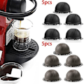 Miniatyrbild 5 av 5: 5 st återanvändbara Vertuo Vertuoline 230 ml påfyllningsbara kaffekapslar
