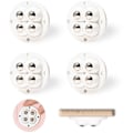 Miniatyrbild 1 av 4: 4-pack Mini Rostfria Svängbara Hjul - 360 Grader Svängbara Hjul för Liten Apparatförvaring