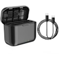 Miniatyrbillede 1 af 5: Batterilader Hub til X3, 2-kanals bærbar opladningsopbevaringsstation med Micro-SD-kortspor