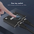 Miniatyrbild 2 av 5: HDMI-kompatibel 2.1-switch splitter 8K KVM Ultra HD-switch 2 i 1 ut för bärbar dator 2 källor till 1 skärm