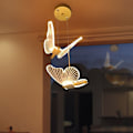 Miniatyrbillede 5 af 5: Butterfly LED hængende lamper nordisk gylden sengelampe belysning til stue soveværelse sengelampe B