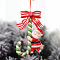 Miniatyrbillede 2 af 5: 3 stk. Julelollipop Pynt, Lille Julemand, Snemand, Slikkepind, Blød Ler Hængende Julepynt Slikkepind, Juletræspynt