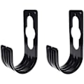 Miniatyrbillede 1 af 5: 2 stk. Have Slangeholder Bærbar Hanger, Vægmonteret Hanger Beslag, Vandingsslangeholder Hjem Have, Sort