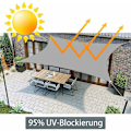 Pikkukuva 4 / 5: Vedenkestävä Suorakulmainen Varjostuspurje, Oxford Polyesteri 95% UV-Suoja, Kyynelenkestävä, Ulkoilma Auringonsuojaus Puutarhaan, Parvekkeelle, Terassille, Patiolle, C