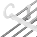 Miniatyrbillede 5 af 5: Justerbar bukseholder bøjle skab organizer skridsikker multi lag rustfrit stål justerbar bukser opbevaringsstativ pladsbesparende til jeans slips s